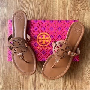 Tory Burch Miller Sandals Vintage Vachetta 10